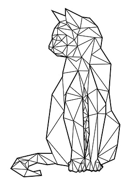 Geometric Cat Animal