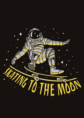 Astronaut skating in space