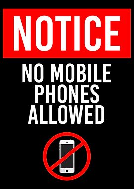 No Cell Phone Wall Art