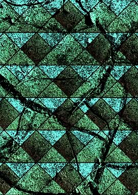 Distressed geometric patte