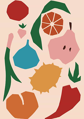 Abstract Botanical Veggies