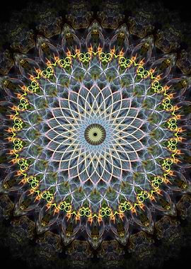 Silver and gold mandala