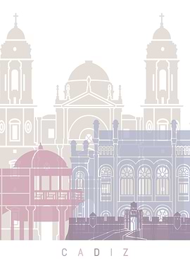 CADIZ SKYLINE POSTER