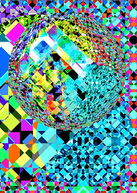 kinetic digital art sphere