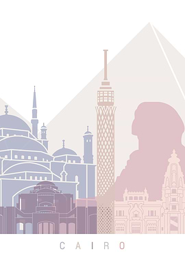 CAIRO SKYLINE POSTER