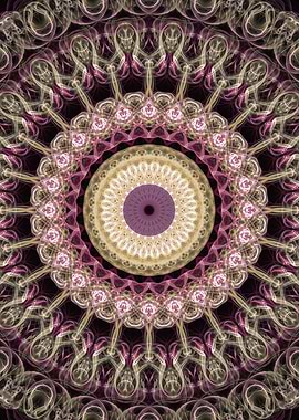 Cream and cherry mandala