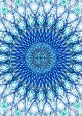 Cold blue mandala