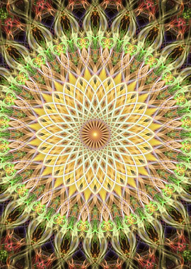 Golden and yellow mandala