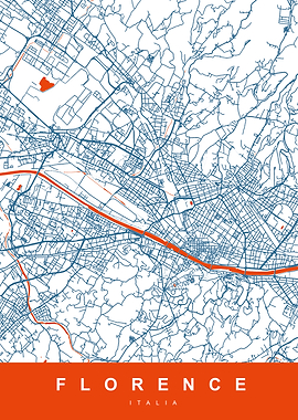 FLORENCE Map ITALY