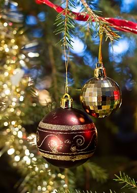 Two Christmas Baubles