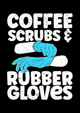 Coffee Scrub Rubber Gloves