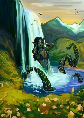 Waterfall Mermonster