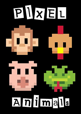 pixel art animals