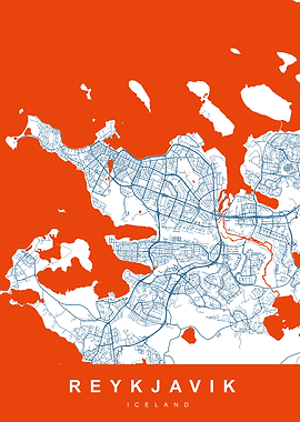 REYKJAVIK Map ICELAND