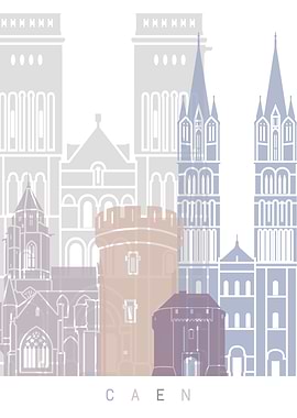 CAEN SKYLINE POSTER
