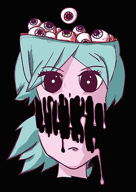 Weirdcore Anime Girl