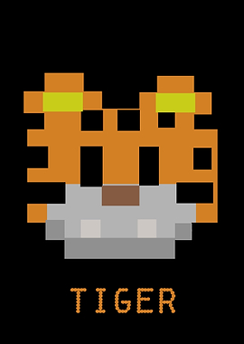 pixel tiger icon