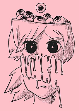 Weirdcore Anime Girl