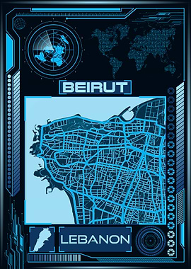 Beirut Map Lebanon