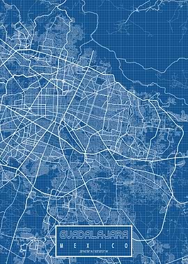 Guadalajara Map Blueprint