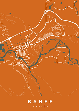 BANFF Map CANADA