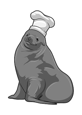 Seal Cook Chef hat