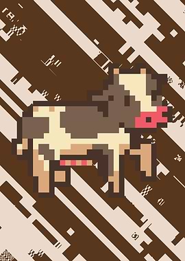 Cute Cow Pixel Art