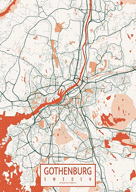 Gothenburg Map Bohemian