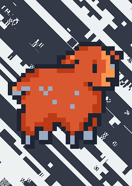 Cute Sheep Pixel Art
