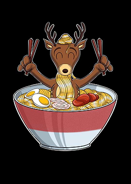 Kawaii Deer Japanese Ramen