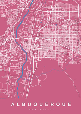 ALBUQUERQUE Map NEW MEXICO