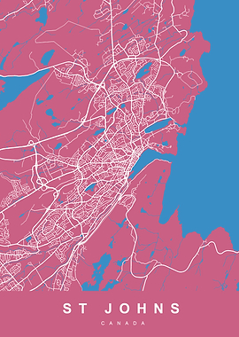 ST JOHNS Map CANADA