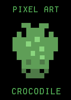 pixel icon crocodile