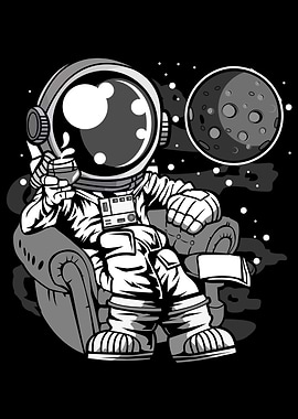 ASTRONAUT DRINKING RELAX