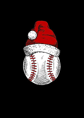 Baseball Ball Santa Hat