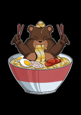 Kawaii Bear Japanese Ramen