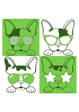 Frenchie with Glasses