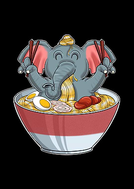Kawaii Elephant Ramen