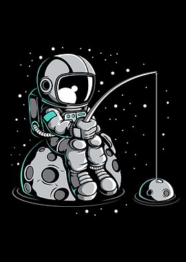 ASTRONAUT FISHING MAN