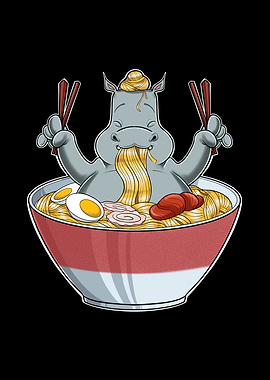 Kawaii Hippo Japan Ramen