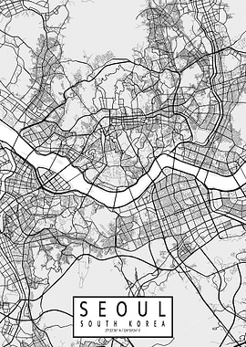 Seoul City Map Light