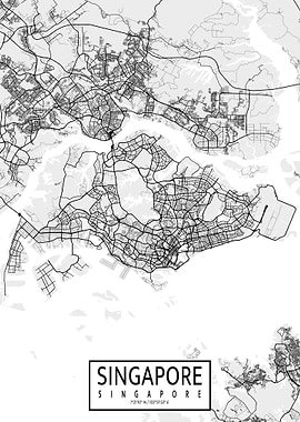 Singapore City Map Light