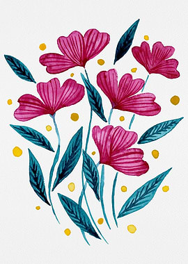 Cute floral bouquet pink