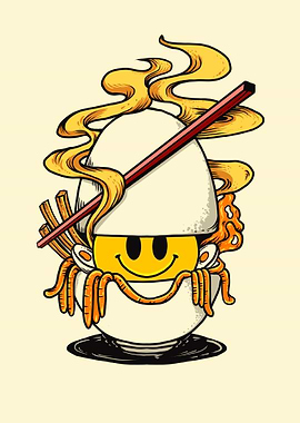 Japanese egg noodles smile