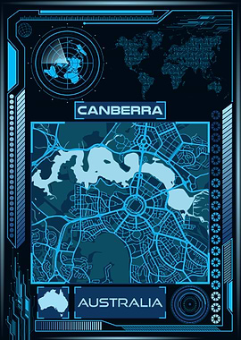 CANBERRA MAP AUSTRALIA