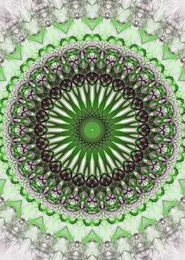 Pastel green mandala