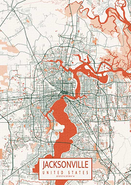 Jacksonville Map Bohemian
