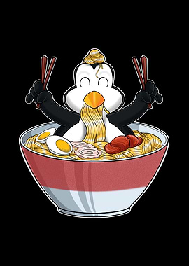 Kawaii Penguin Japan Ramen