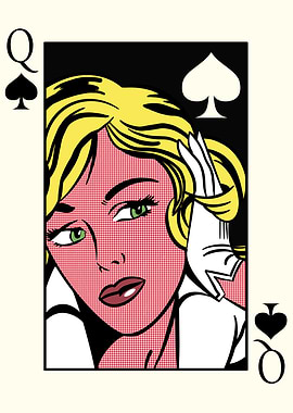 Pop Art Queen of Spades
