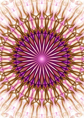 Purple and brown mandala
